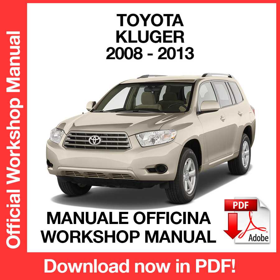 Manuale Officina Toyota Highlander XU40 (2008-2013) (EN)
