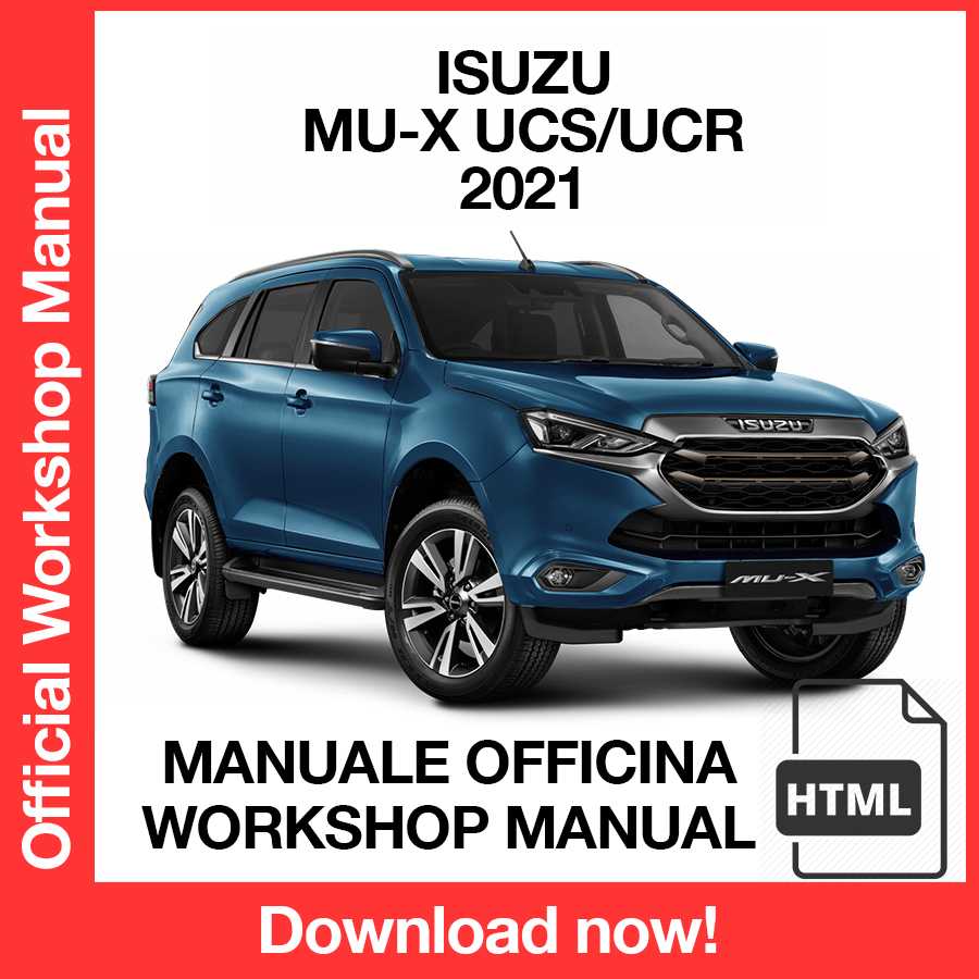 Workshop Manual Isuzu MU-X UCS/UCR (2021) (EN)