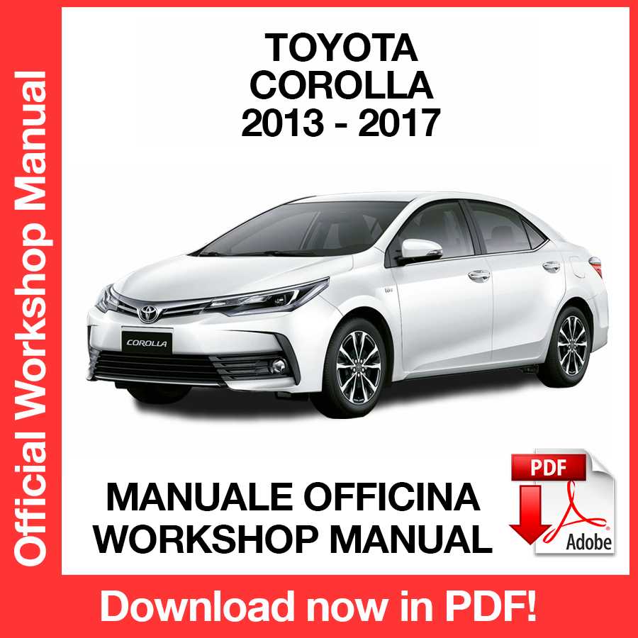 Manuale Officina Toyota Corolla (2013-2017) (EN)