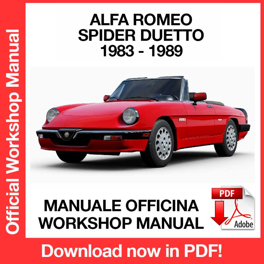 Workshop Manual Alfa Romeo Spider Duetto (1983-1989) (EN)
