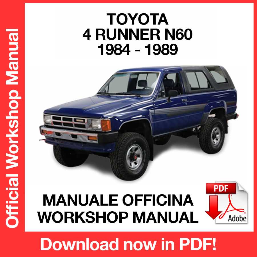 Workshop Manual Toyota 4 Runner I N60 (1984-1989) (EN)