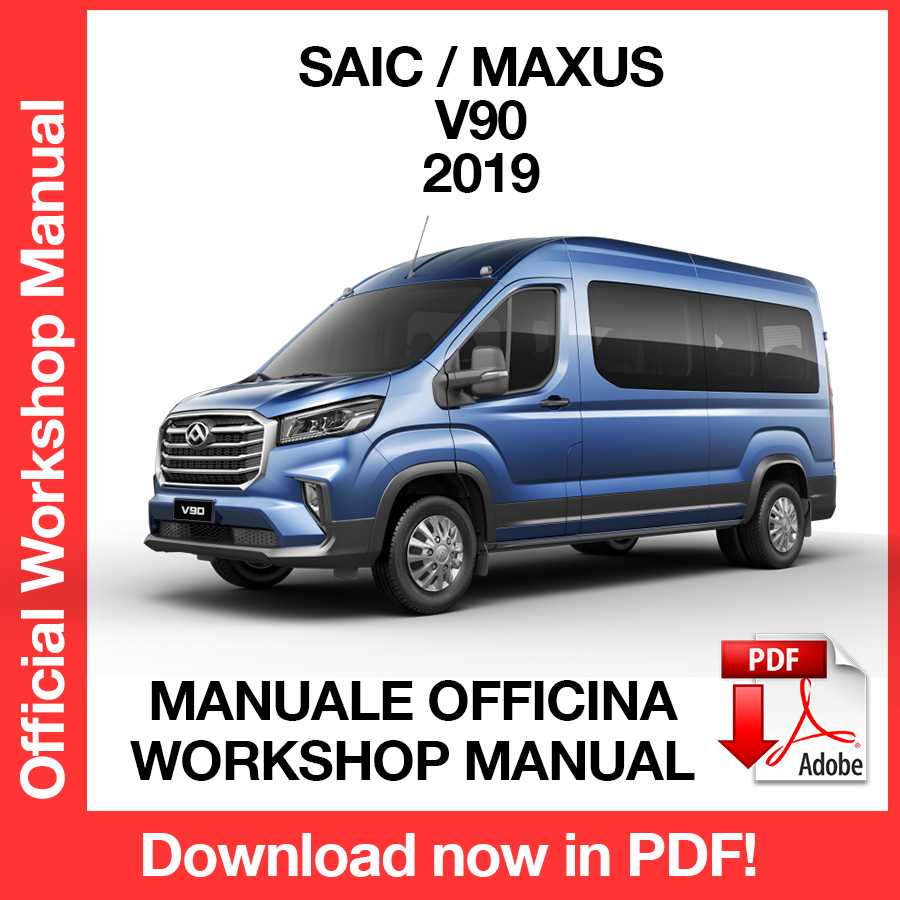 Workshop Manual Saic Maxus V90 (2019) (EN)