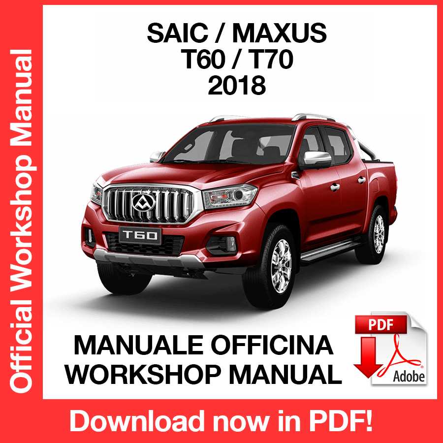 Workshop Manual Saic Maxus T60 T70 (2018) (EN)