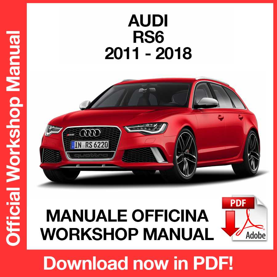 Workshop Manual Audi RS6 (2011-2018) (EN)