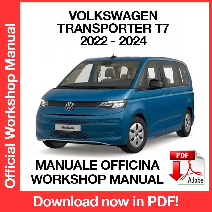Workshop Manual Volkswagen Transporter T7 (2022-2024) (EN)