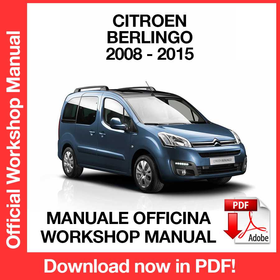 Manuale Officina Citroen Berlingo (2008-2015) (EN)