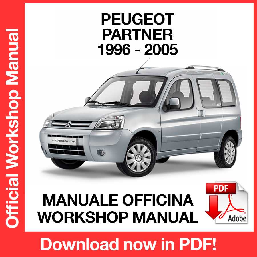 Workshop Manual Peugeot Partner (1996-2005) (EN)
