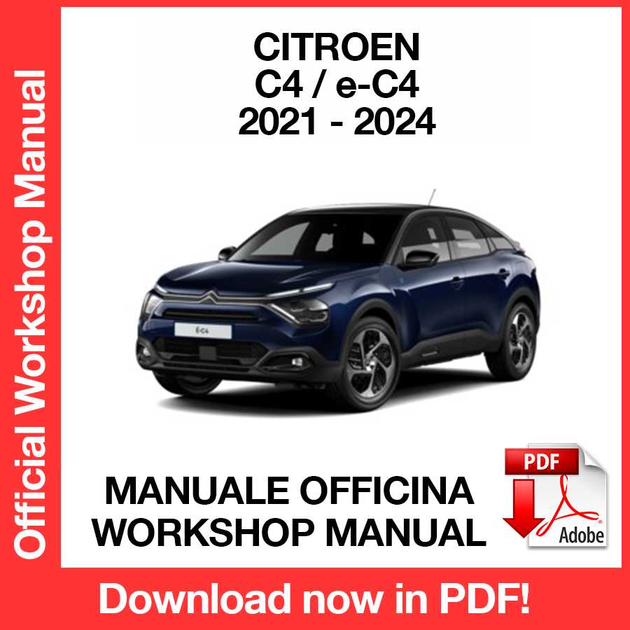 Workshop Manual Citroen C4 e-C4 (2021-2024) (ITA)