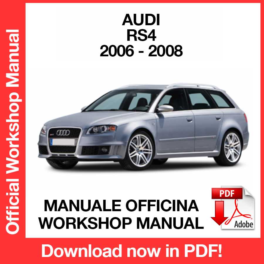 Workshop Manual Audi RS4 B7 (2006-2008) (EN)