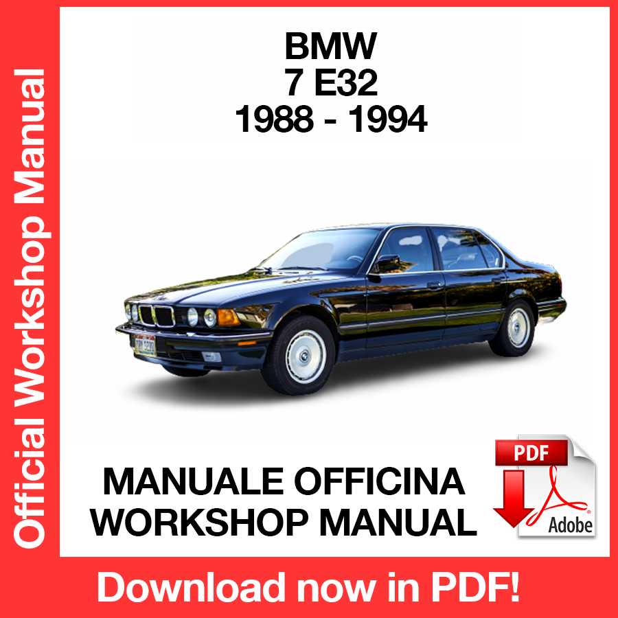 Workshop Manual BMW 7 Series E32 (1988-1994) (EN)