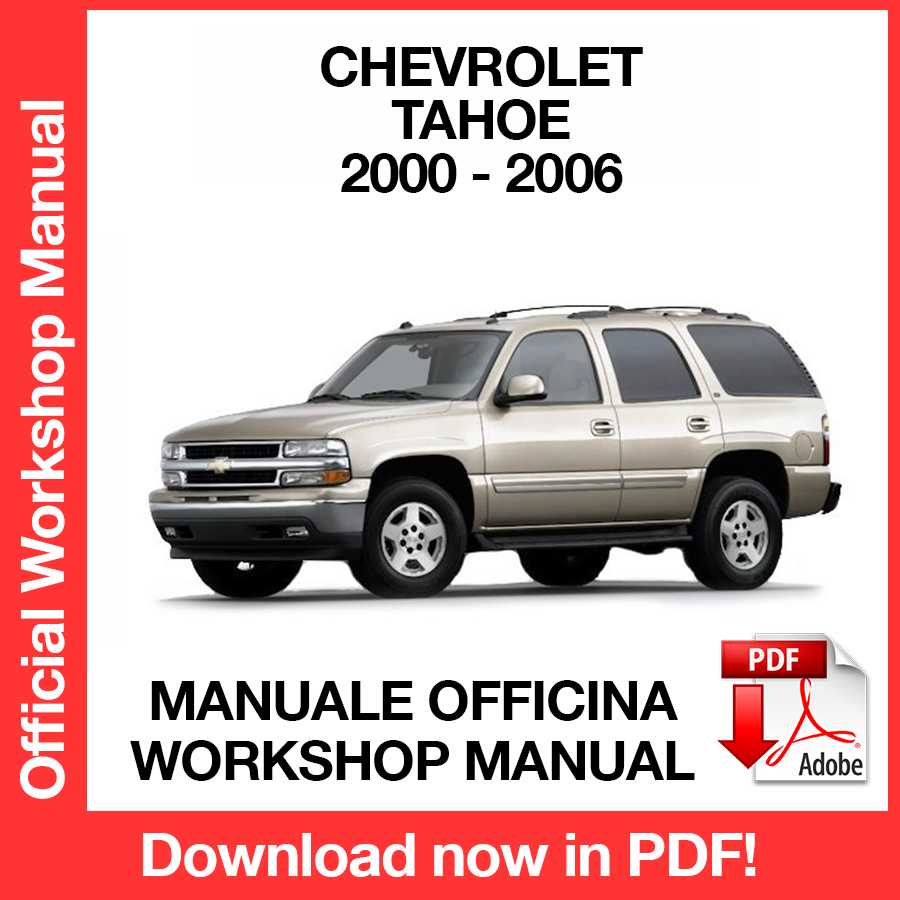 Workshop Manual Chevrolet Tahoe (2000-2006) (EN)