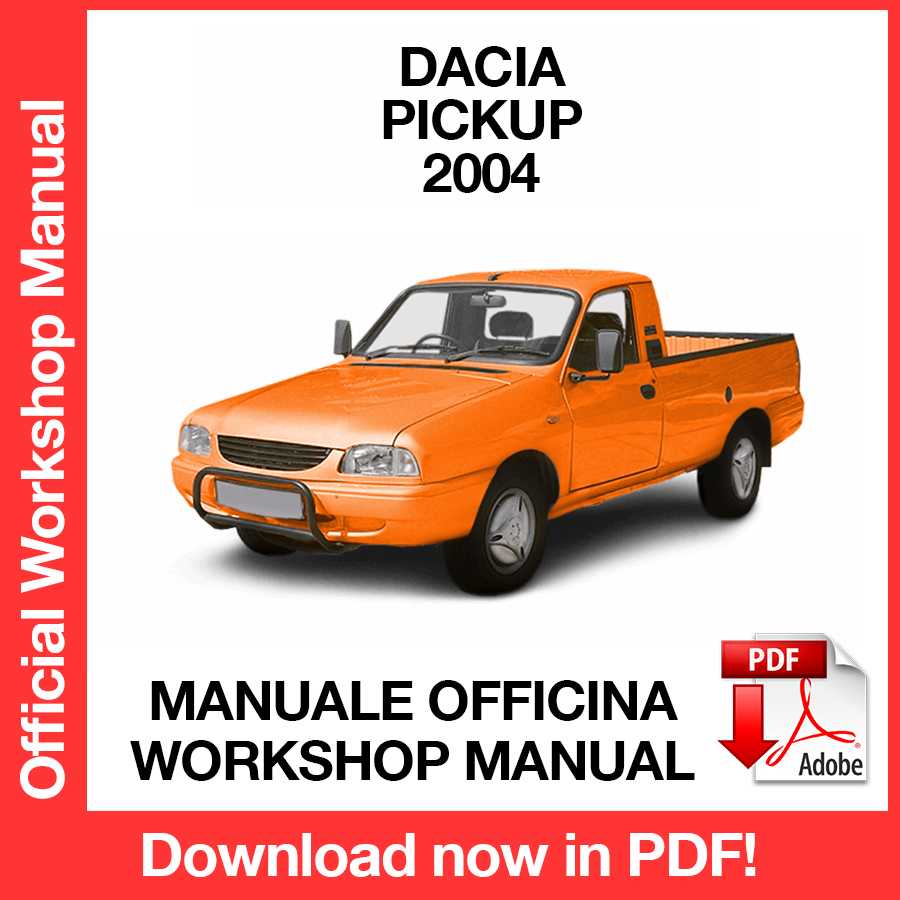 Workshop Manual Dacia Pickup (2004) (EN)