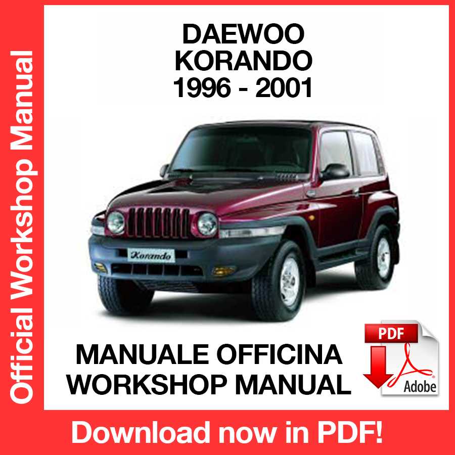 Workshop Manual Daewoo Korando (1996-2001) (EN)