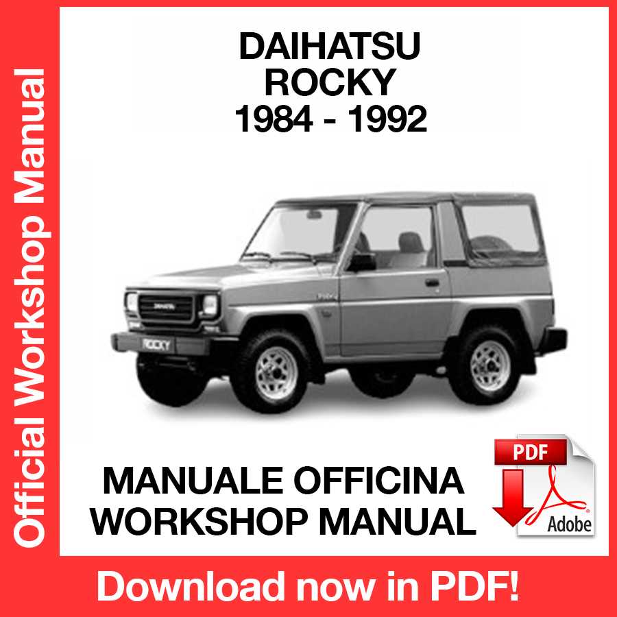 Workshop Manual Daihatsu Rocky F70 F75 F77 (1984-1992) (EN)