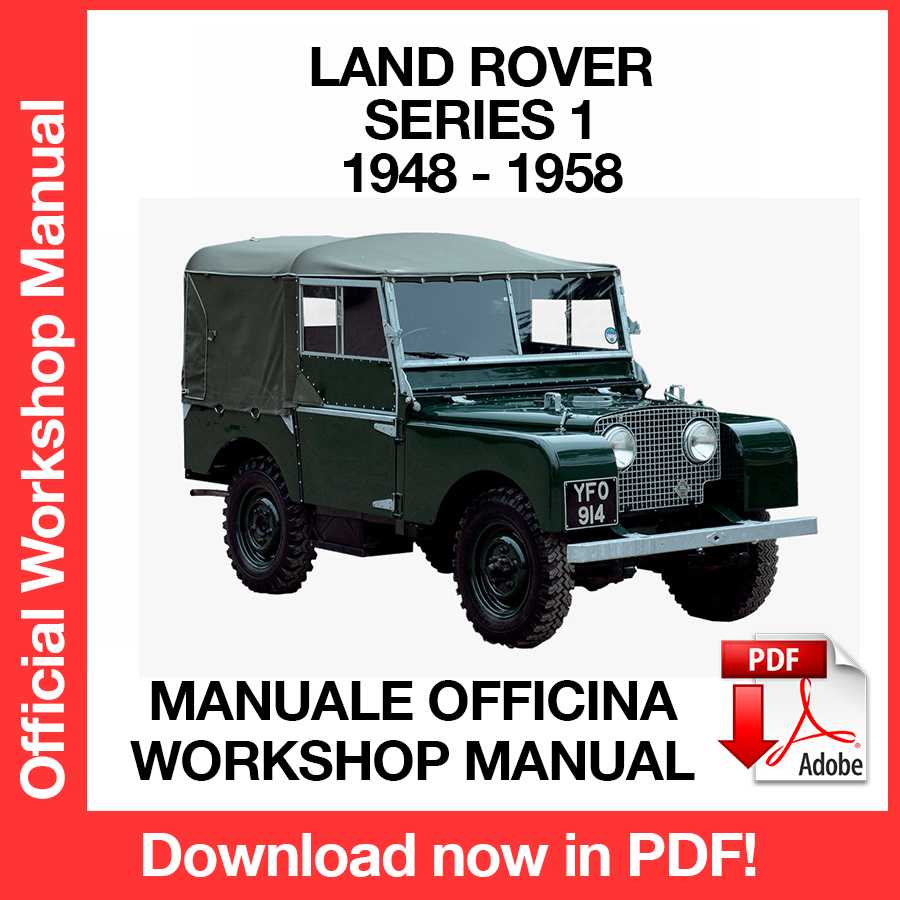 Workshop Manual Land Rover Series 1 (1948-1958) (EN)