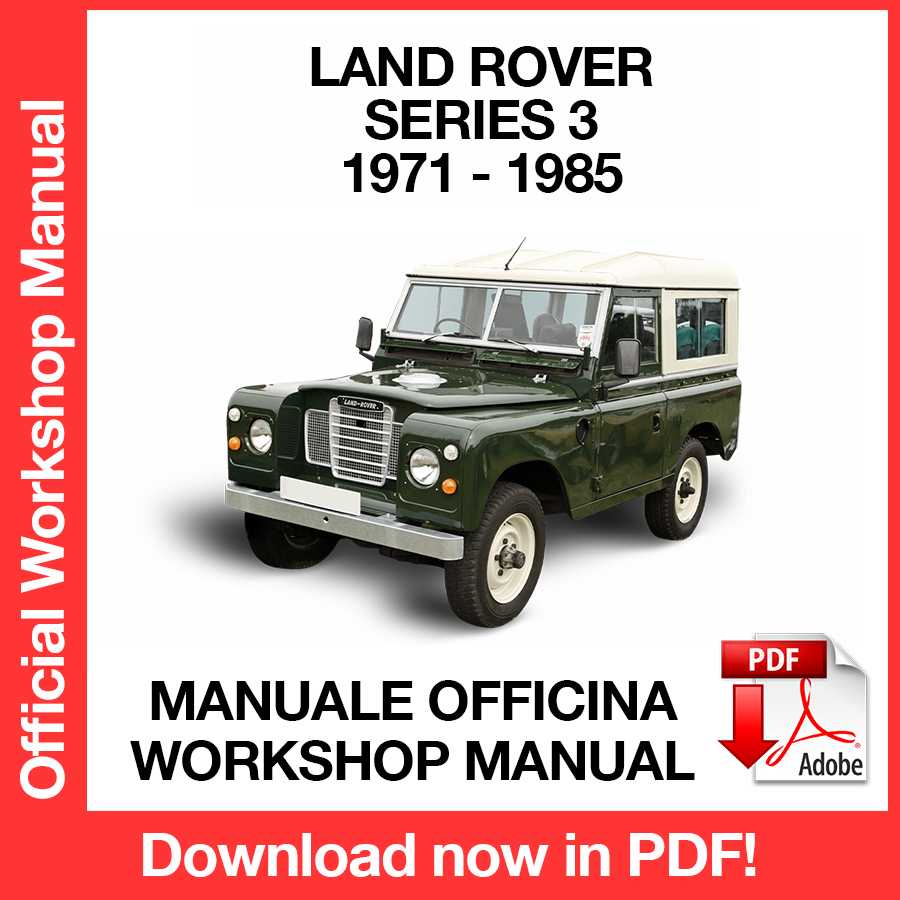 Workshop Manual Land Rover Series 3 (1971-1985) (EN)