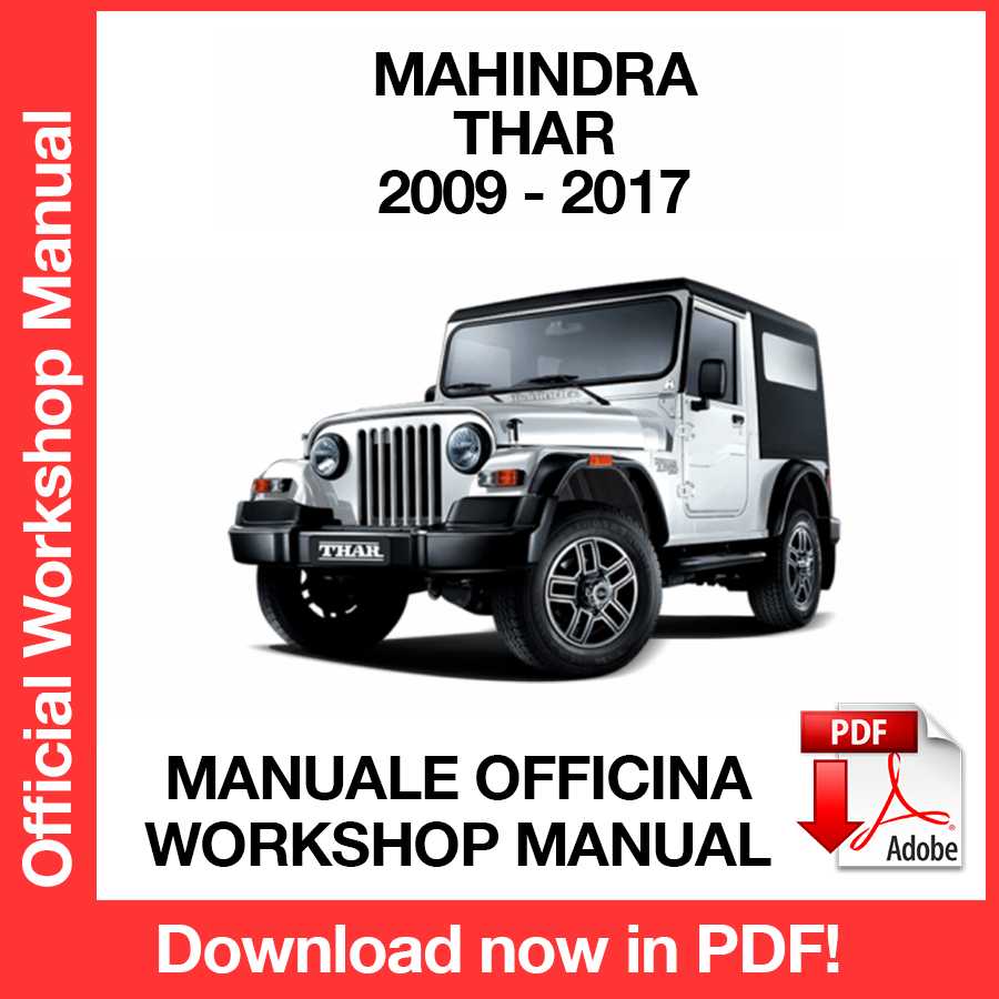Workshop Manual Mahindra Thar (2009-2017) (EN)