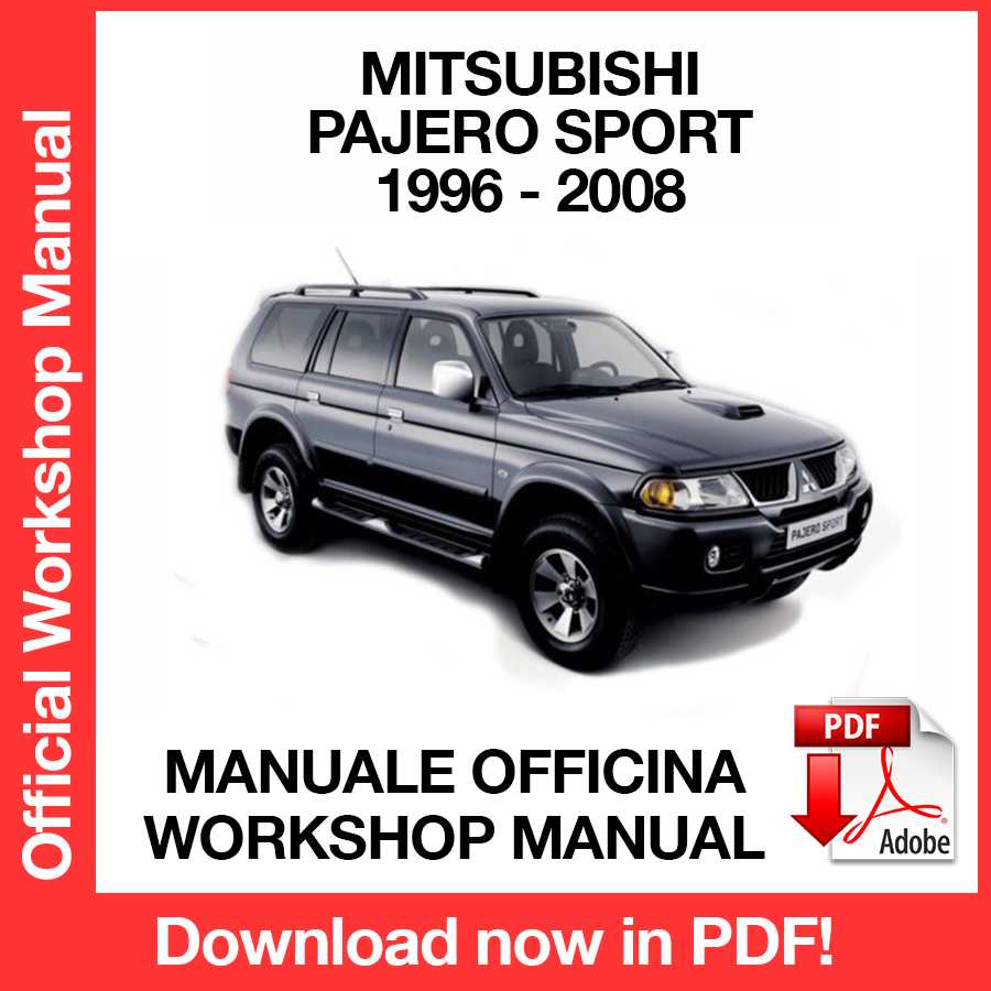 Workshop Manual Mitsubishi Pajero Sport (1996-2008) (EN)