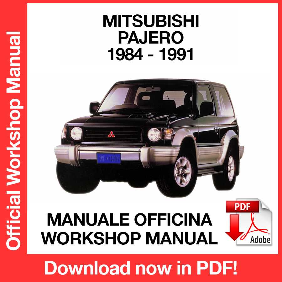 Workshop Manual Mitsubishi Pajero (1984-1991) (EN)