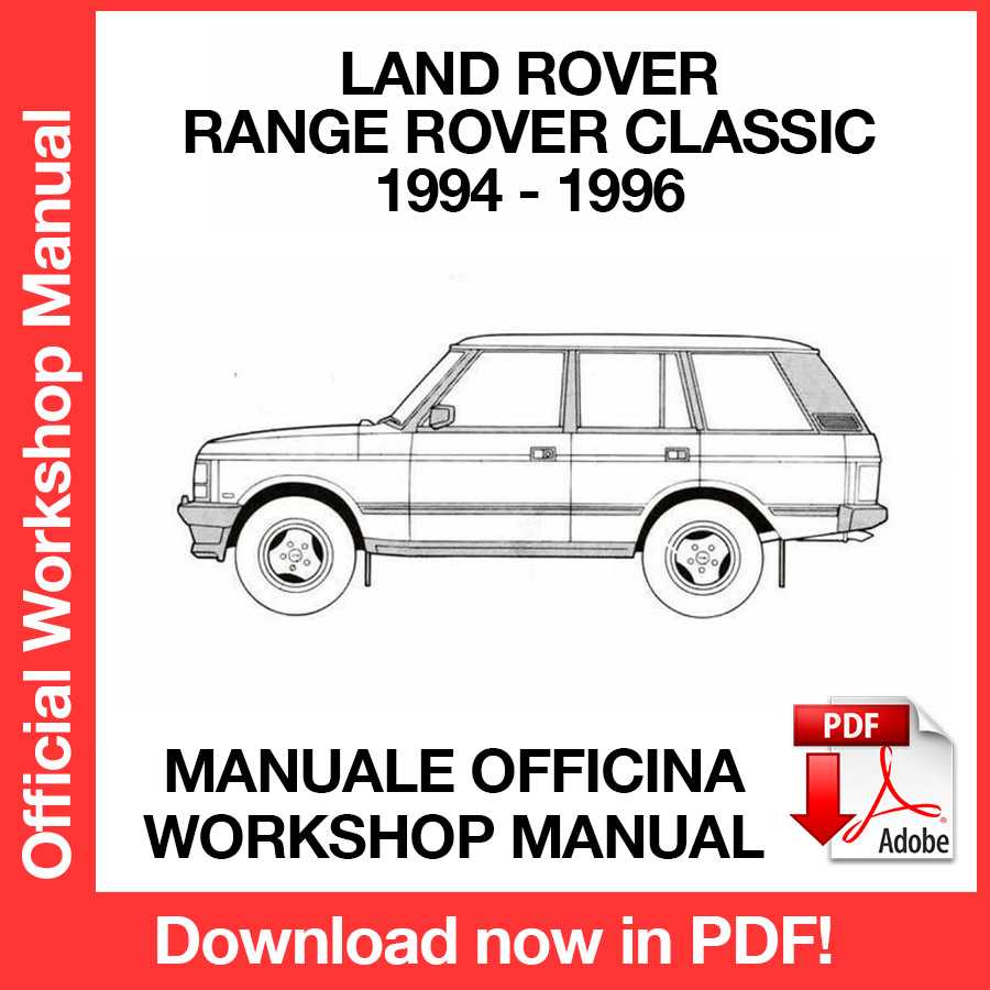 Workshop Manual Land Rover Range Rover Classic (1994-1996) (EN)