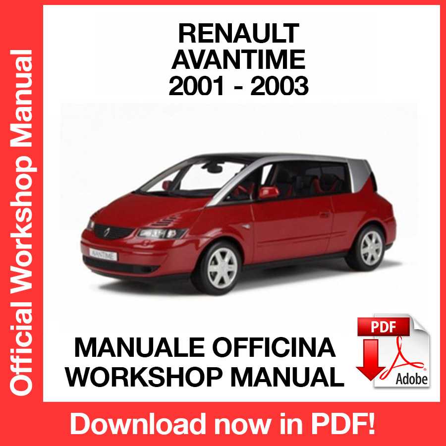 Workshop Manual Renault Avantime (2001-2003) (EN)
