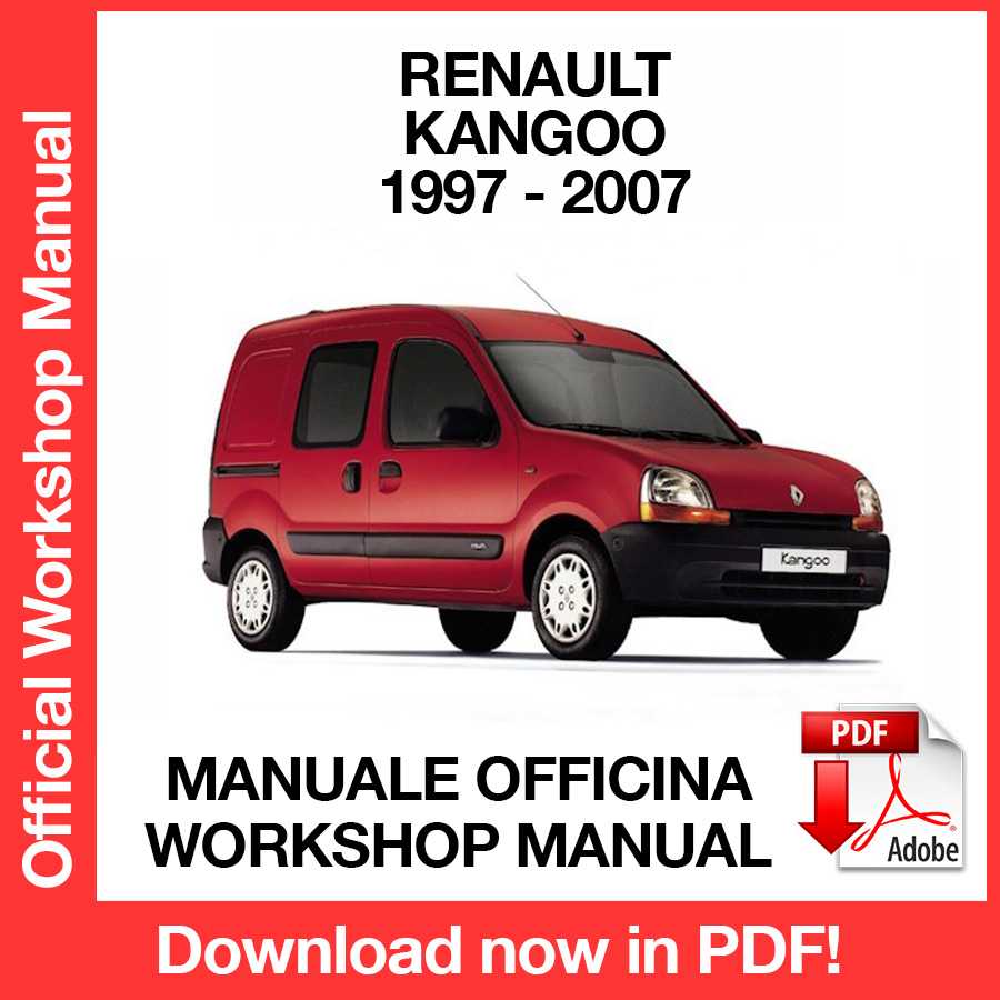 Workshop Manual Renault Kangoo (1997-2007) (EN)