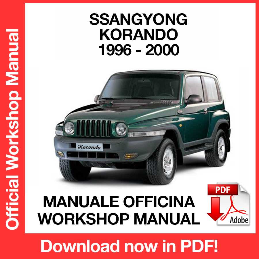 Workshop Manual Ssangyong Korando (1996-2000) (EN)
