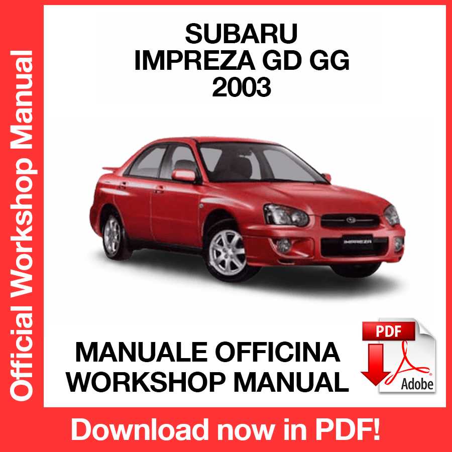 Workshop Manual Subaru Impreza GD GG (2003) (EN)