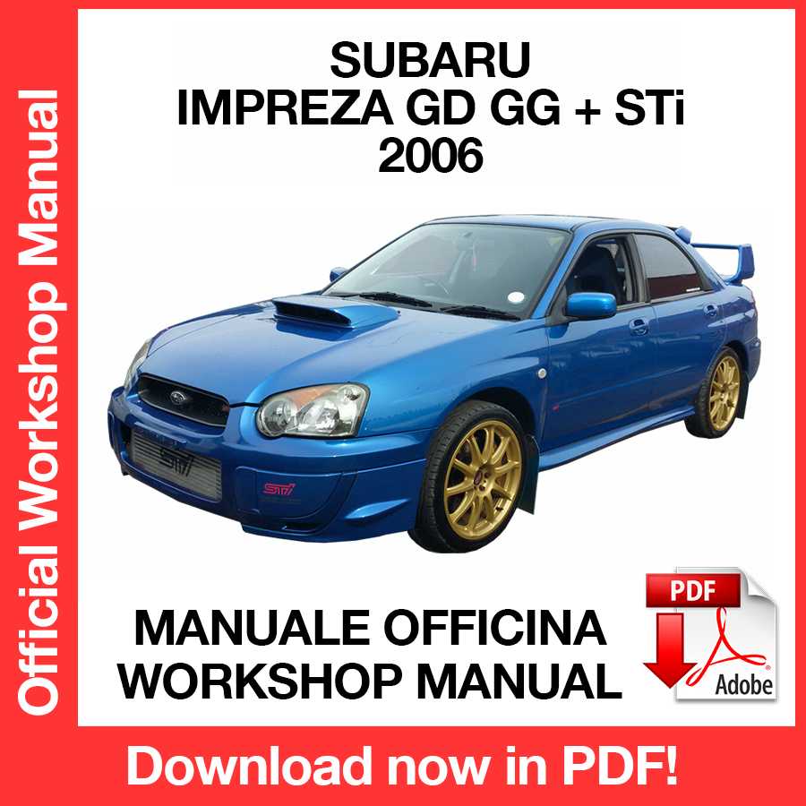 Workshop Manual Subaru Impreza GD GG + STi WRX (2006)