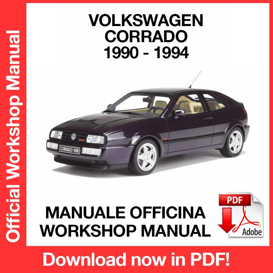 Workshop Manual Volkswagen Corrado (1990-1994) (EN)