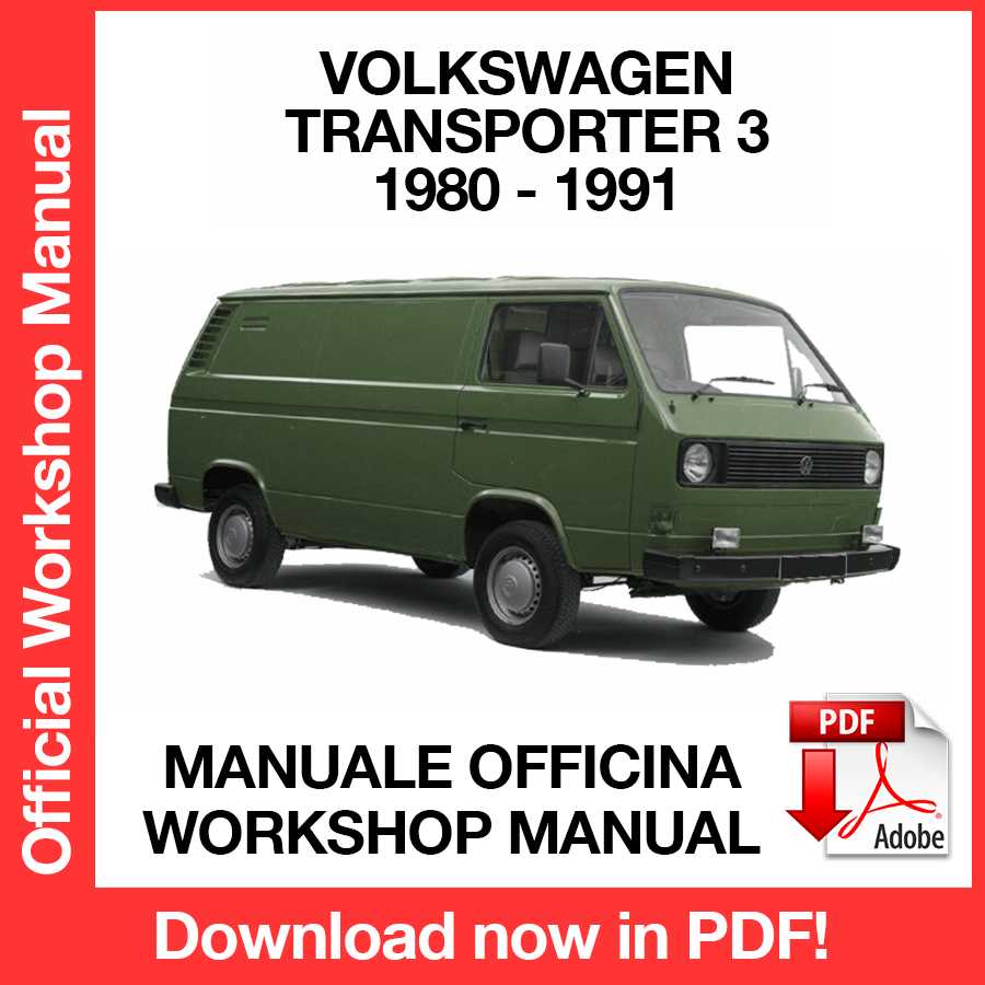 Workshop Manual Volkswagen Transporter T3 (1980-1991) (EN)