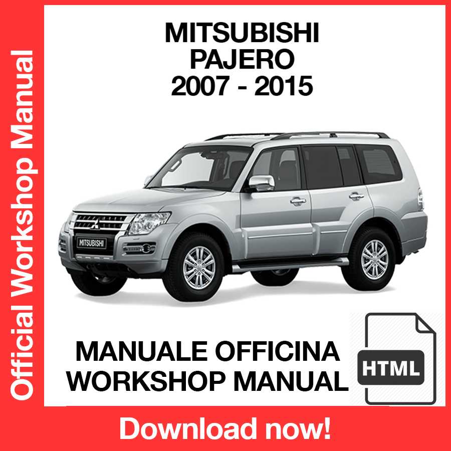 Workshop Manual Mitsubishi Pajero (2007-2015) (EN)