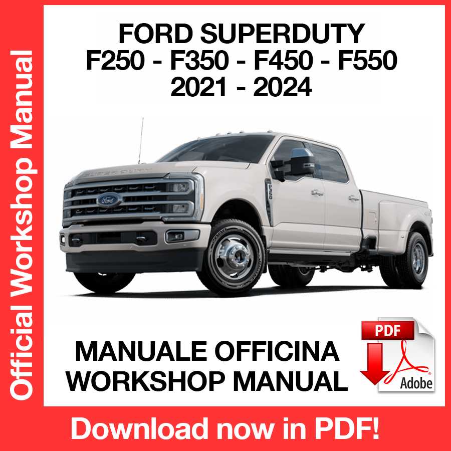 Workshop Manual Ford F-250 F-350 F-450 F-550 F-600 (2021-2024) (EN)