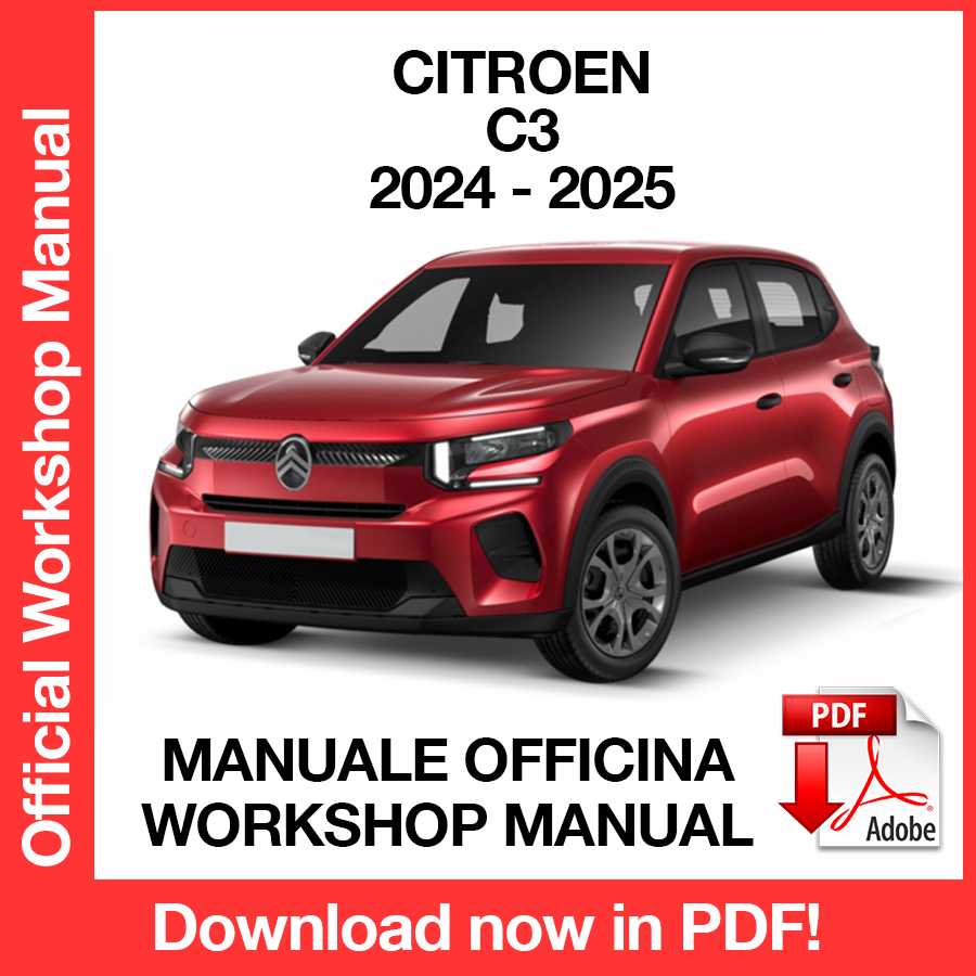 Manuale Officina Citroen C3 (2024-2025) (ITA)