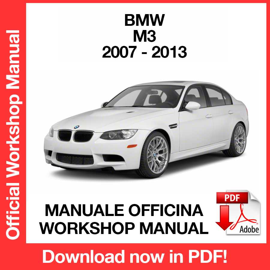 Workshop Manual BMW M3 E90 E92 E93 (2007-2013) (EN)