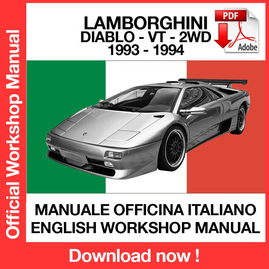 Workshop Manual Lamborghini Diablo VT 2WD (1993-1994) (EN)
