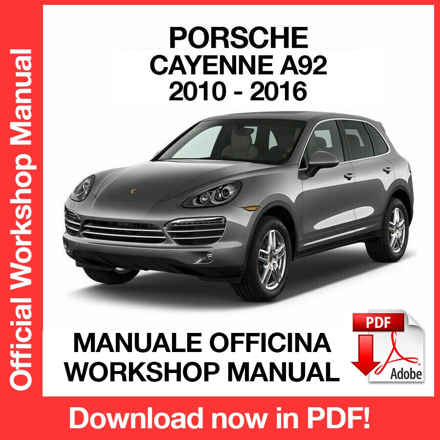 Workshop Manual Porsche Cayenne 92A (2010-2016) (EN)