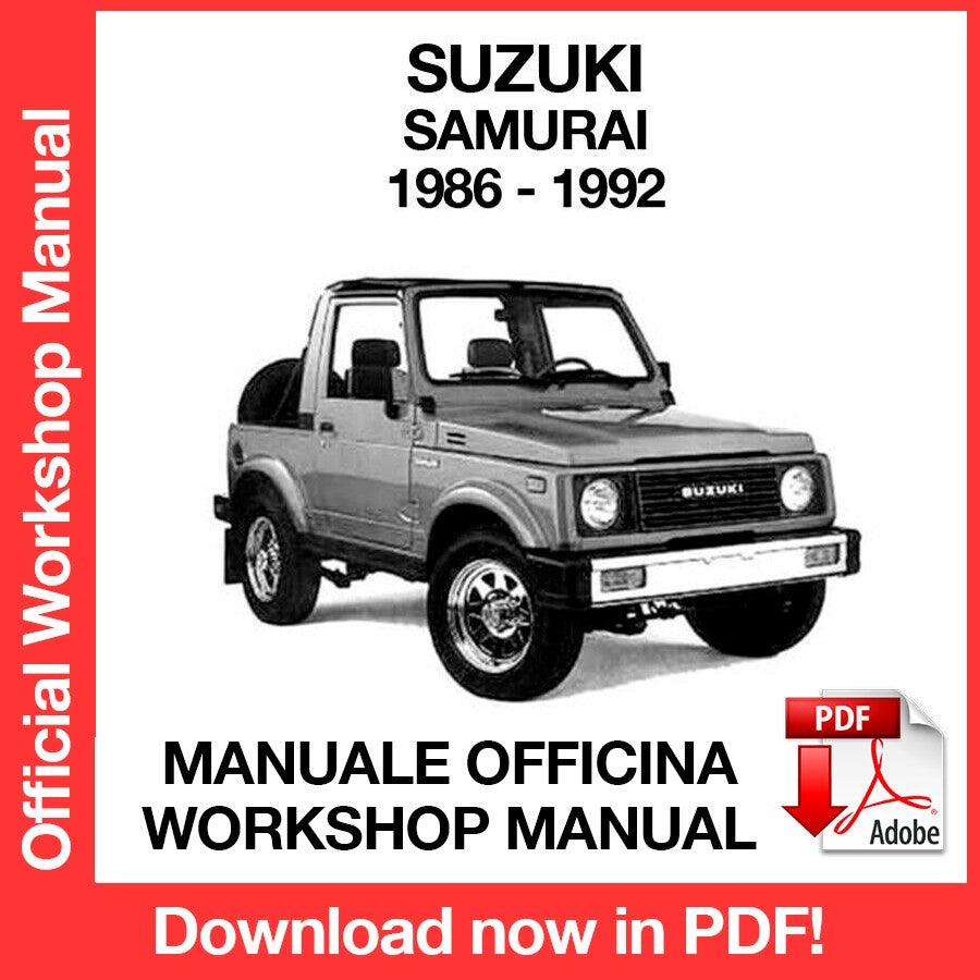 Workshop Manual Suzuki Samurai (1986-1992) (EN)
