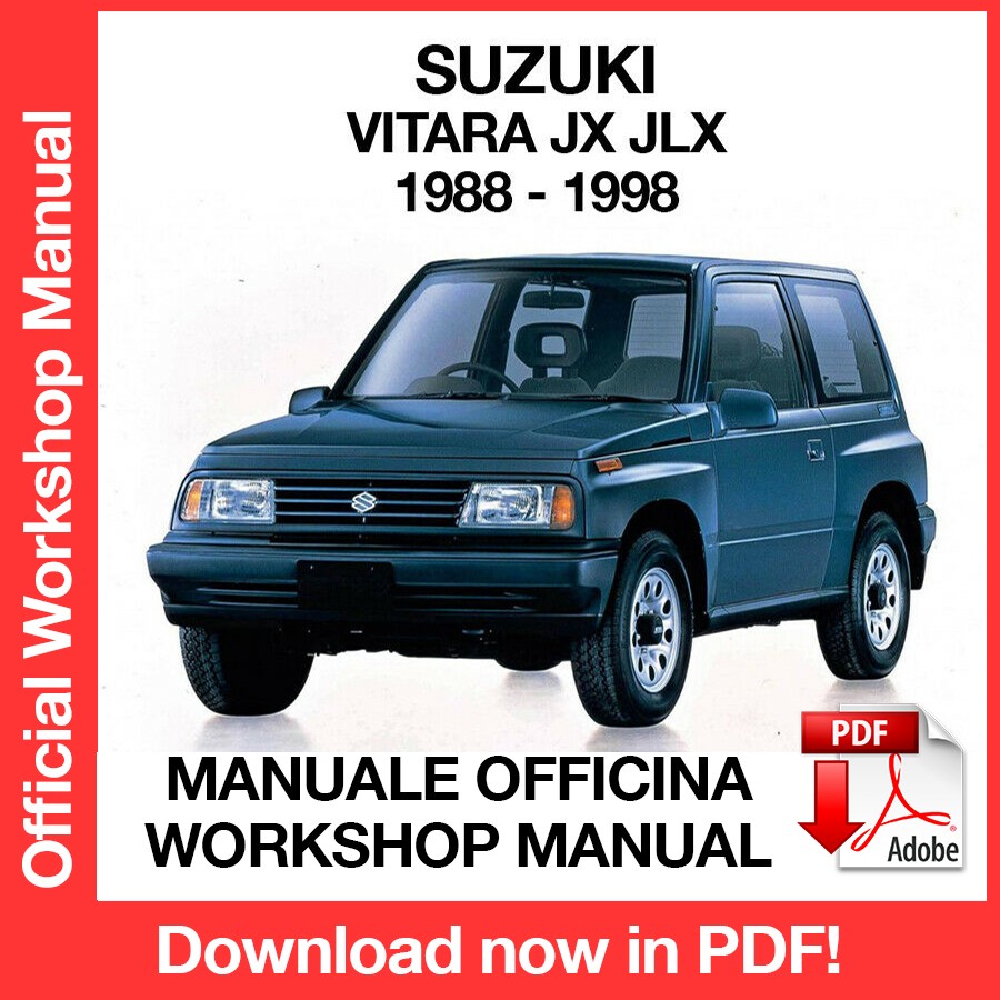 Workshop Manual Suzuki Vitara JX JLX (1988-1998) (EN)