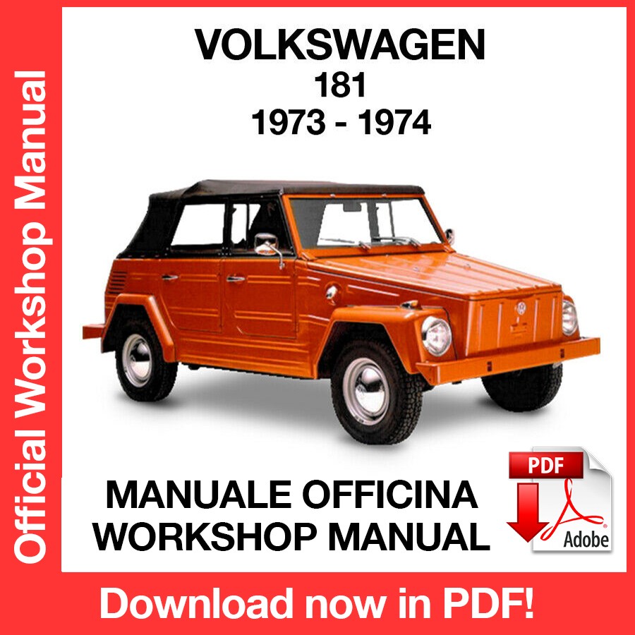 Workshop Manual Volkswagen 181 (1973-1974) (EN)