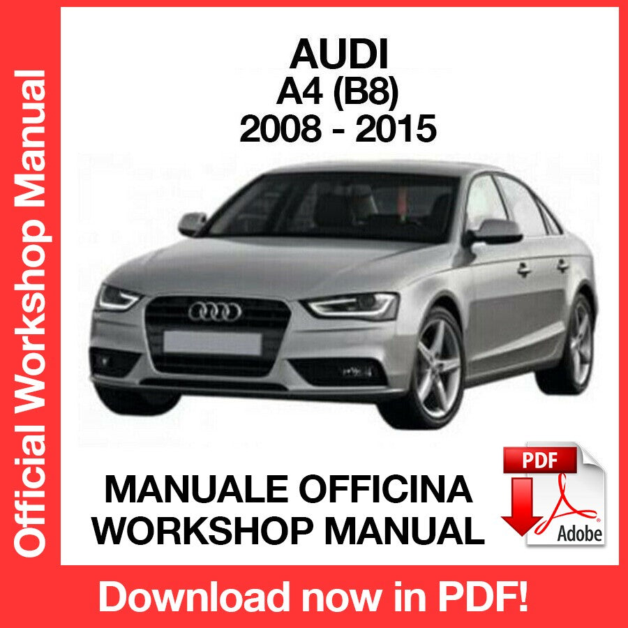 WORKSHOP MANUAL AUDI A4 B8 (2008-2015) (EN)