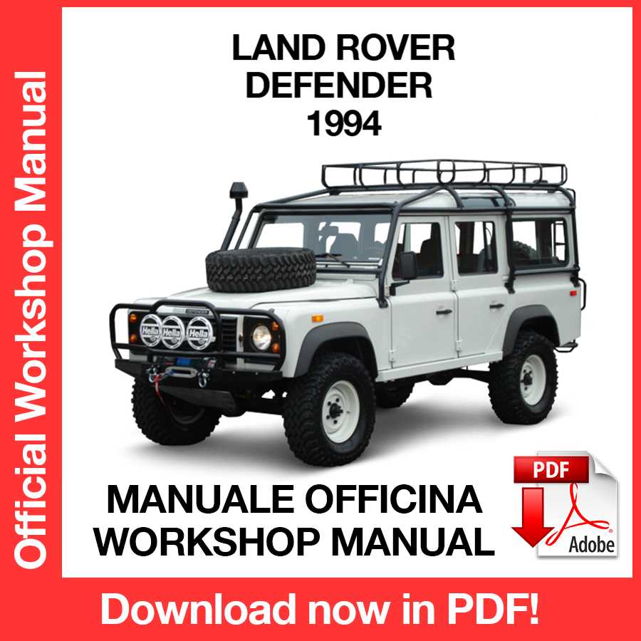 Workshop Manual Land Rover Defender (1994) (EN)