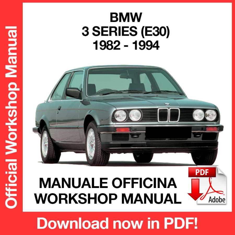 Workshop Manual BMW 3 Series E30 (1982-1994) (EN)