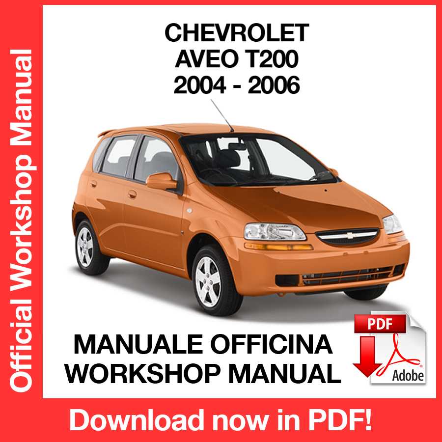 Workshop Manual Chevrolet Aveo T200 (2004-2006) (EN)