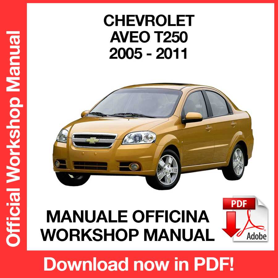 Workshop Manual Chevrolet Aveo T250 (2005-2011) (EN)