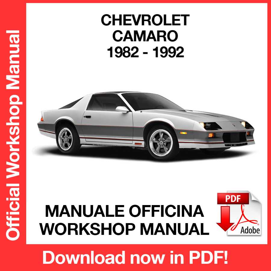 Workshop Manual Chevrolet Camaro (1982-1992) (EN)