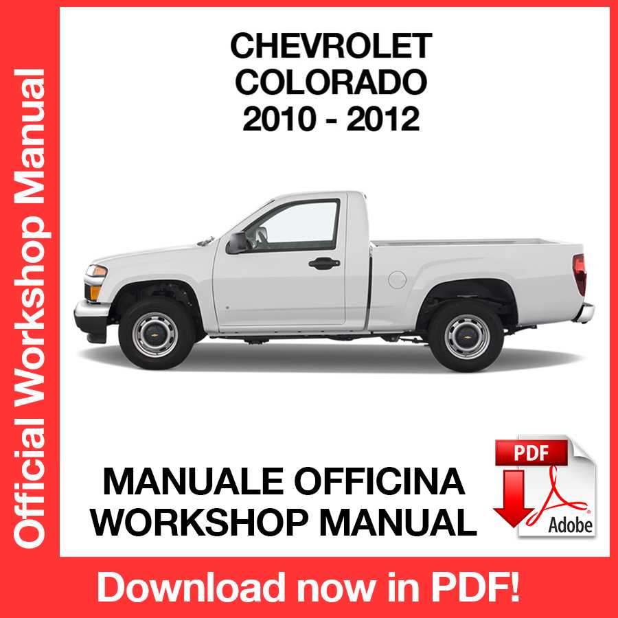 Workshop Manual Chevrolet Colorado (2010-2012) (EN)
