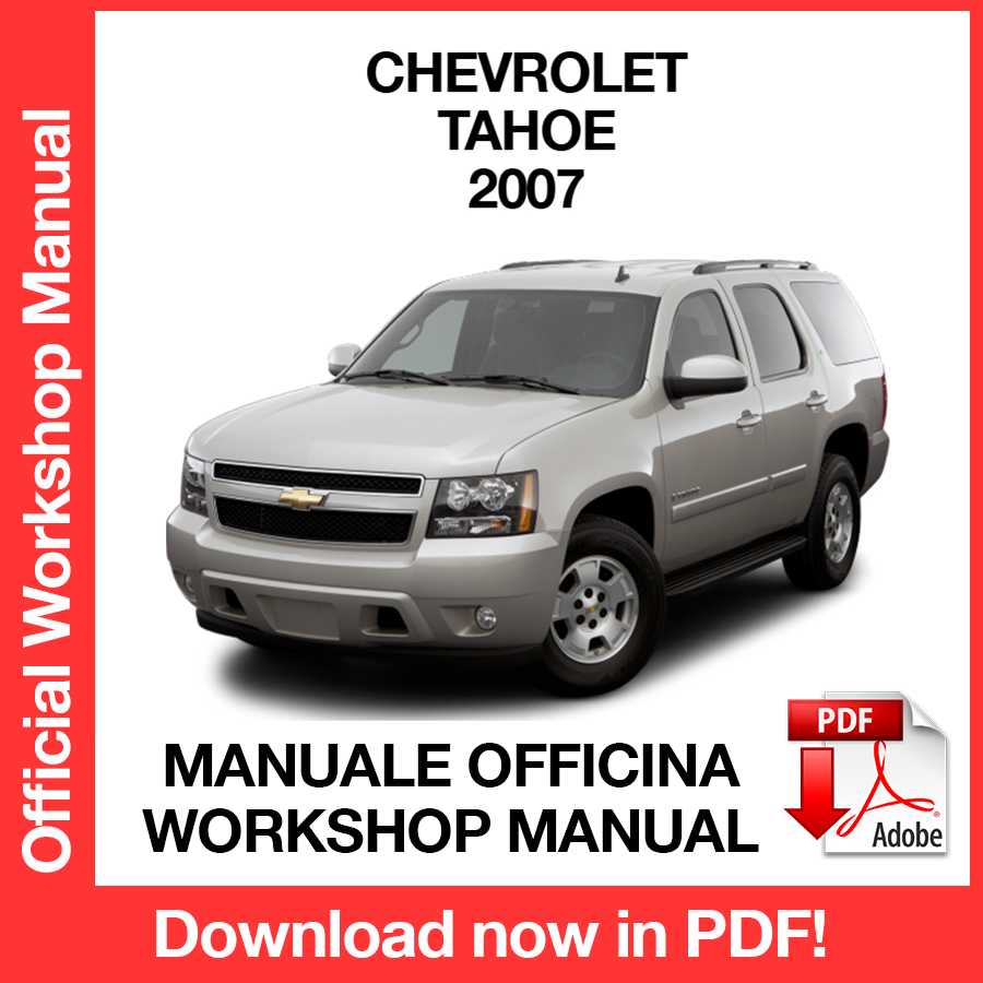 Workshop Manual Chevrolet Tahoe (2007) (EN)