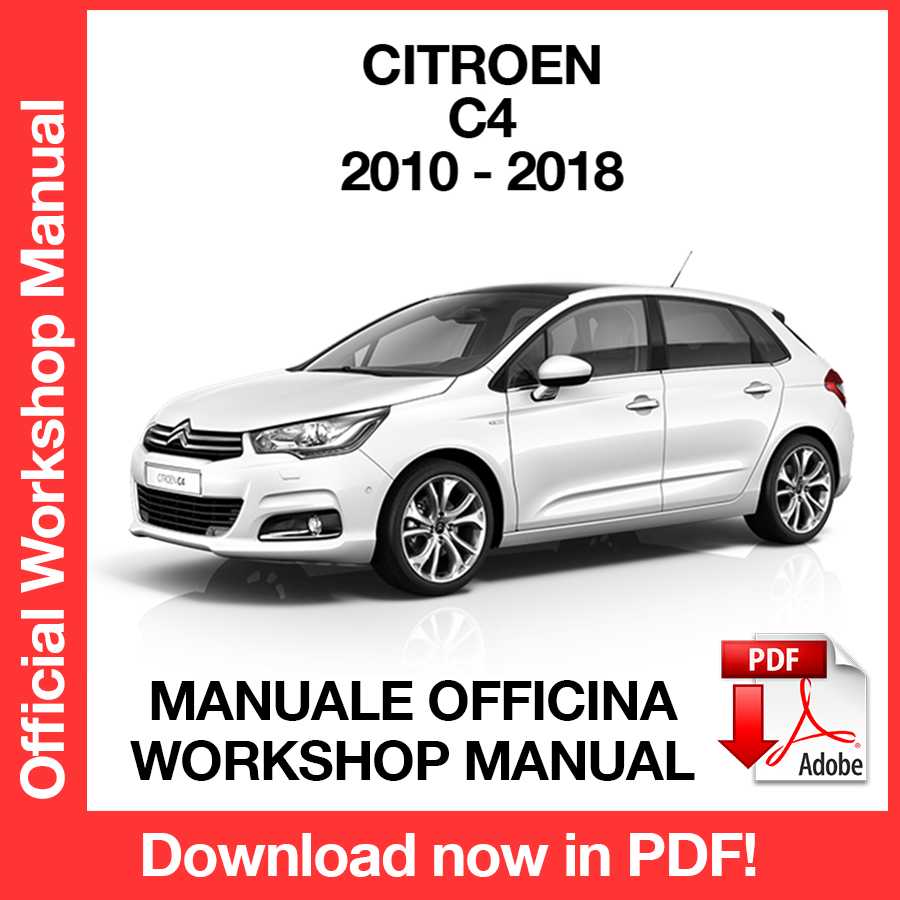 Workshop Manual Citroen C4 (2010-2018) (EN)