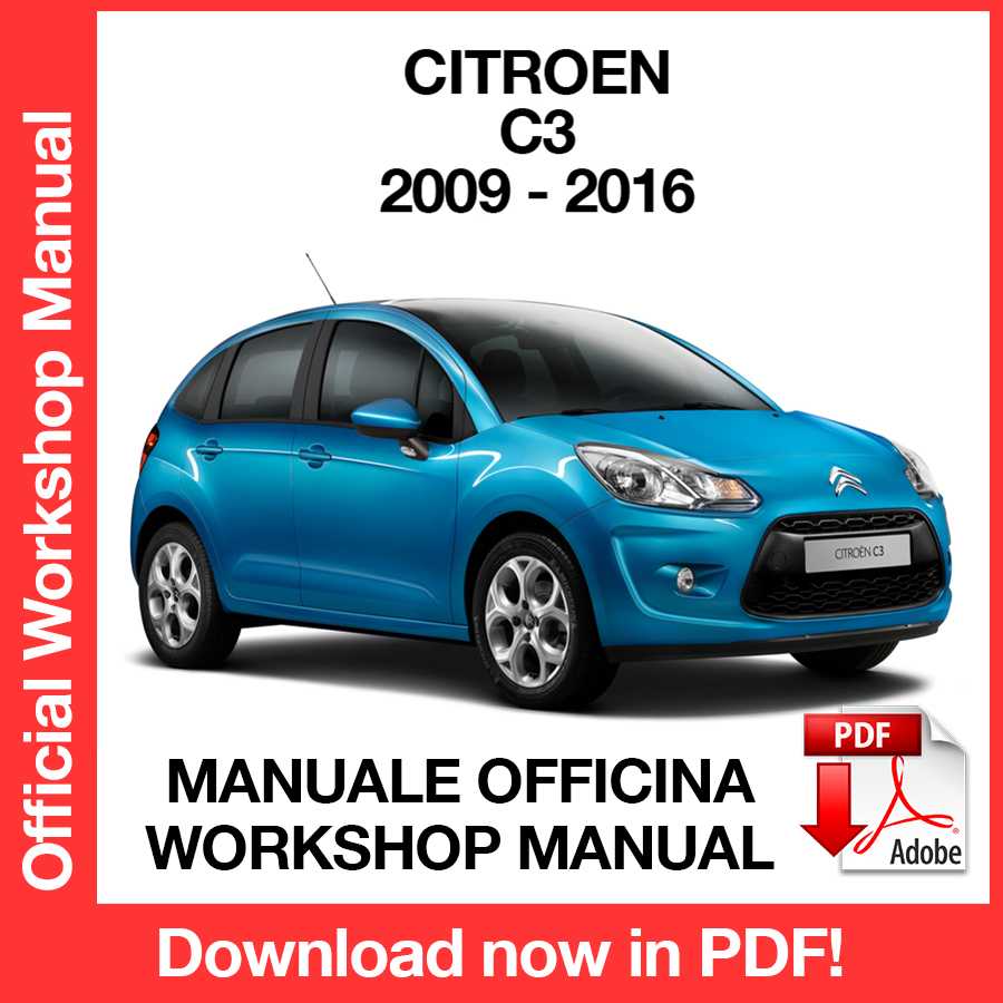 Workshop Manual Citroen C3 (2009-2016) (ITA)